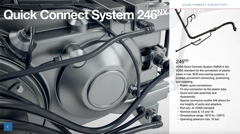 Voss Quick Connect System 246NX trade show application