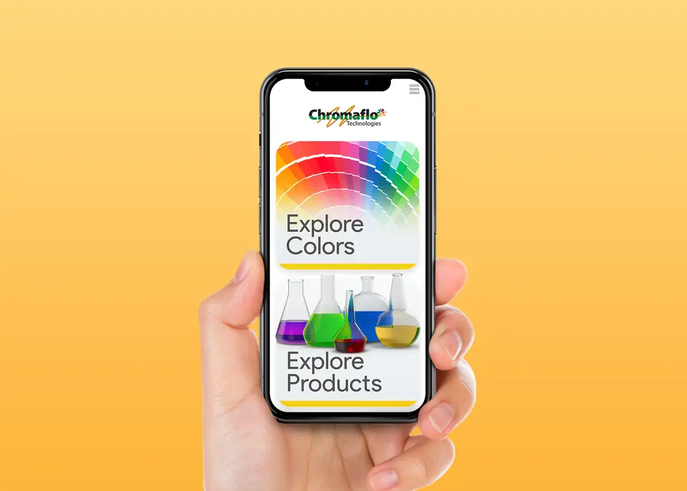 Chromaflo Colorant Explorer app on a phone
